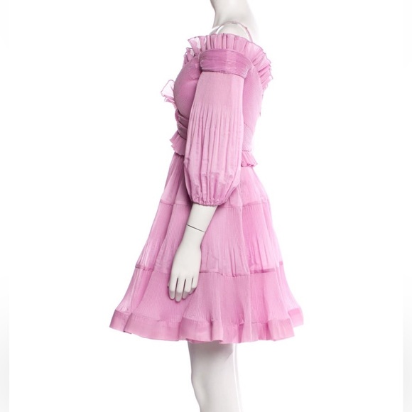 ZIMMERMANN Stunning Mini Pleated Off-The-Shoulder Dress - Picture 4 of 8